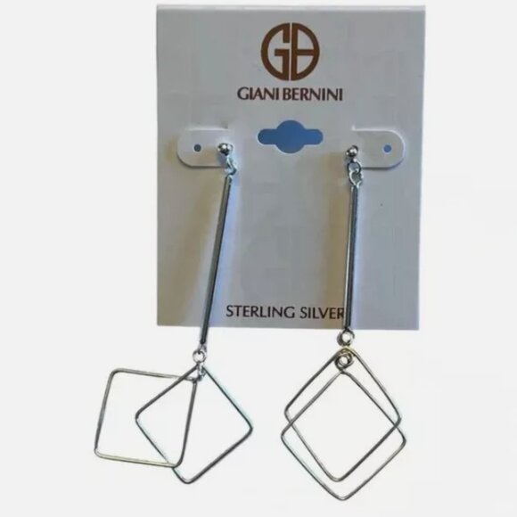 Giani Bernini Jewelry - GIANI Bernini Square Wire Linear Drop Earrings in Sterling Silver